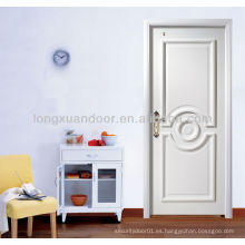 Puerta blanca del dormitorio, puerta de madera de calidad con HDF y Venner natural
